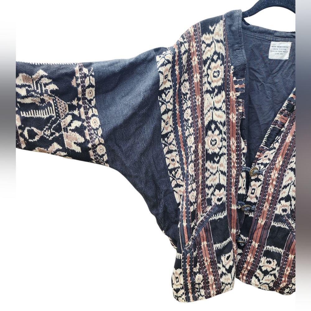 Geometric, tribal print jacket, 100% cotton - Picture 2 of 7